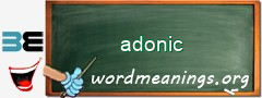 WordMeaning blackboard for adonic